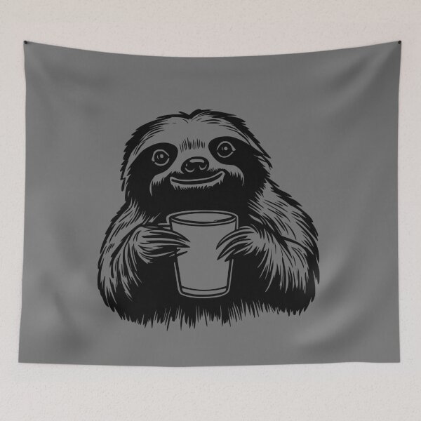 Item preview, Cute Sloth Coffee, Slow Morning Aesthetic, Coffee Lover designed and sold by PandaKunst.