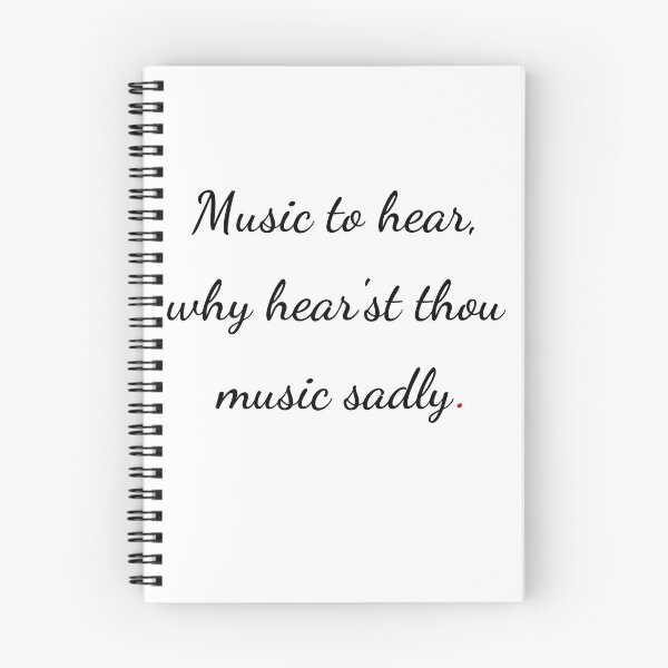 Item preview, "Music to hear, why hear'st thou music sadly" - handwriting black designed and sold by ariksworld.