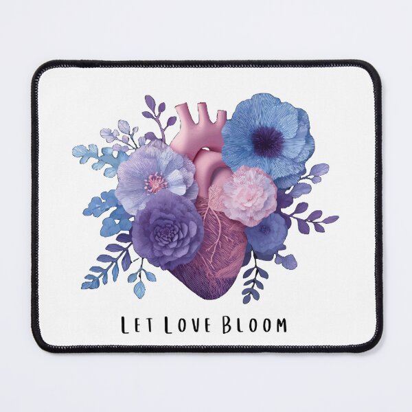 Item preview, Let Love Bloom Anatomical Heart Floral Gothic Love Design designed and sold by NANursing.