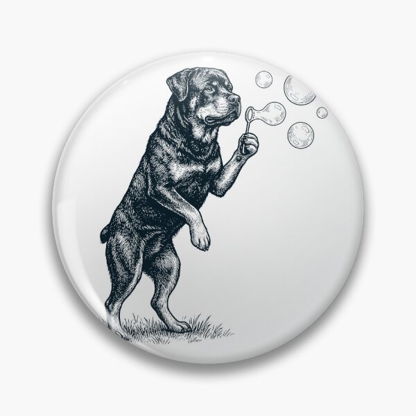 Item preview, Vintage Rottweiler Blowing Bubbles Dog Mom Dad Lover designed and sold by DoodleTortle.