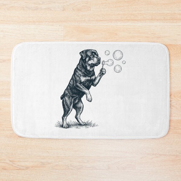Item preview, Vintage Rottweiler Blowing Bubbles Dog Mom Dad Lover designed and sold by DoodleTortle.