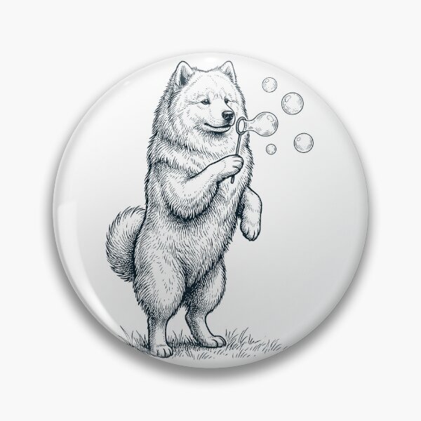 Item preview, Vintage Samoyed Blowing Bubbles Dog Mom Dad Lover designed and sold by DoodleTortle.
