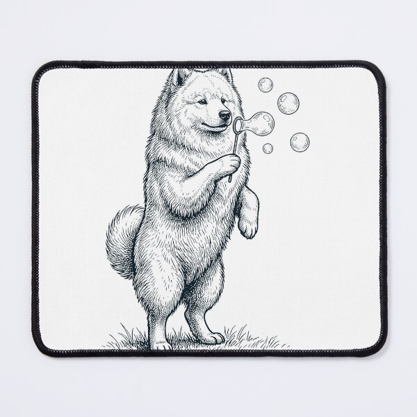 Item preview, Vintage Samoyed Blowing Bubbles Dog Mom Dad Lover designed and sold by DoodleTortle.
