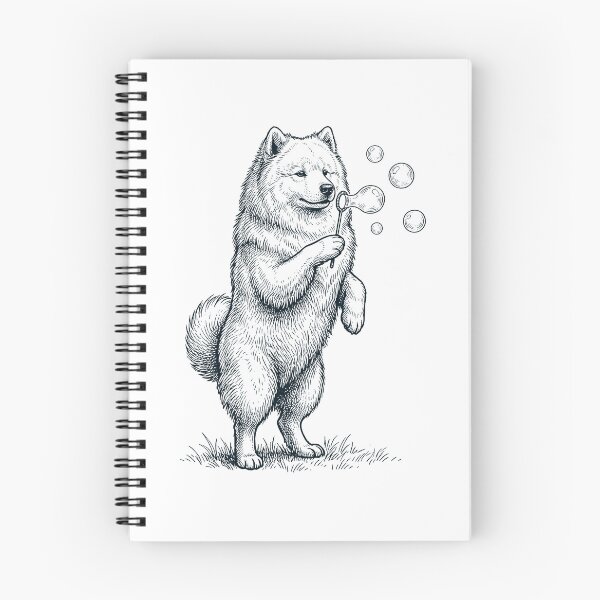 Item preview, Vintage Samoyed Blowing Bubbles Dog Mom Dad Lover designed and sold by DoodleTortle.