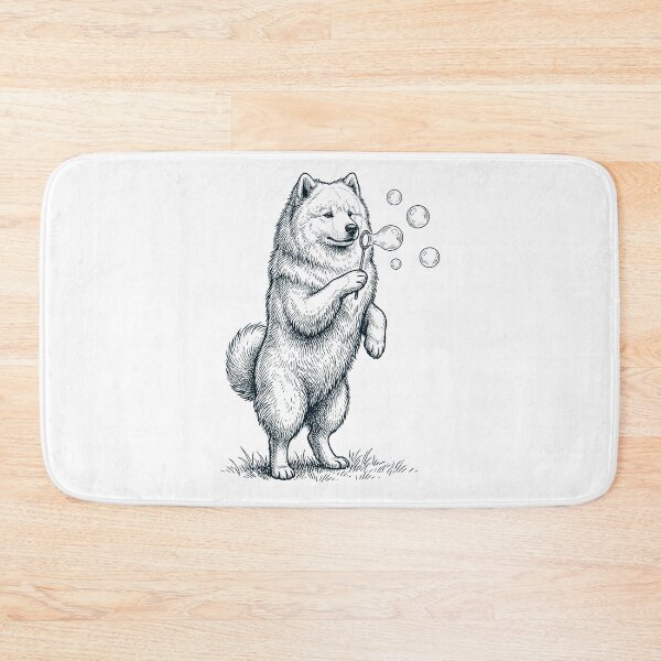 Item preview, Vintage Samoyed Blowing Bubbles Dog Mom Dad Lover designed and sold by DoodleTortle.