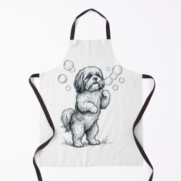 Item preview, Vintage Shih Tzu Blowing Bubbles Dog Mom Dad Lover designed and sold by DoodleTortle.