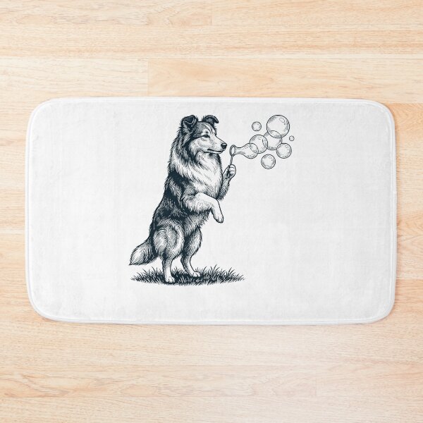 Item preview, Vintage Shetland Sheepdog Blowing Bubbles Dog Mom Dad Lover designed and sold by DoodleTortle.