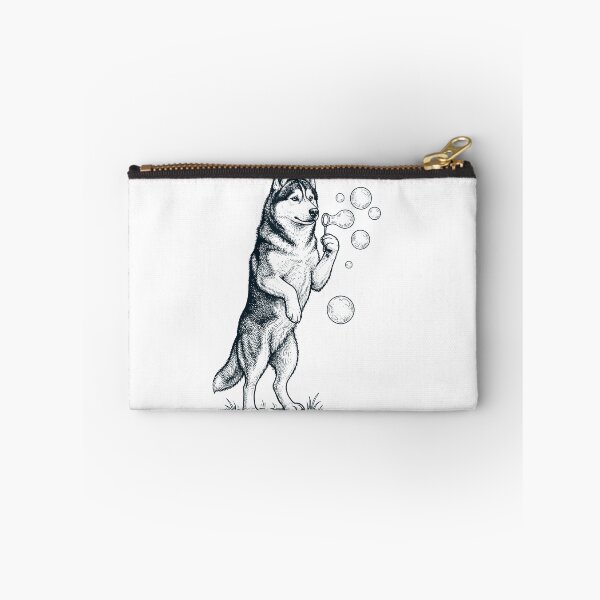 Item preview, Vintage Siberian Husky Blowing Bubbles Dog Mom Dad Lover designed and sold by DoodleTortle.