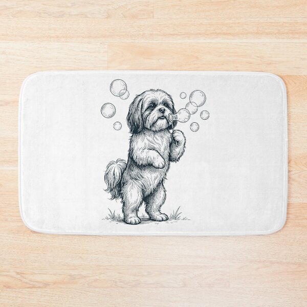 Item preview, Vintage Shih Tzu Blowing Bubbles Dog Mom Dad Lover designed and sold by DoodleTortle.