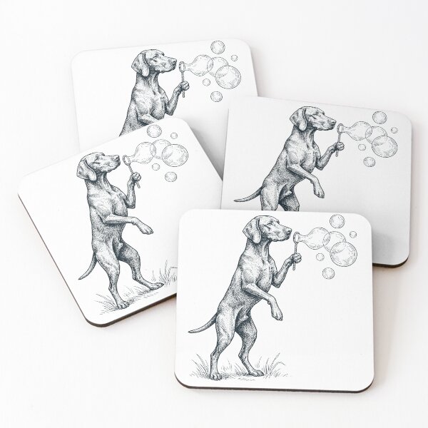 Item preview, Vintage Vizsla Blowing Bubbles Dog Mom Dad Lover designed and sold by DoodleTortle.