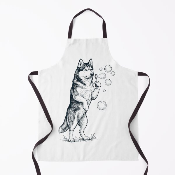 Item preview, Vintage Siberian Husky Blowing Bubbles Dog Mom Dad Lover designed and sold by DoodleTortle.