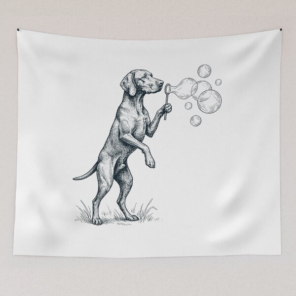 Item preview, Vintage Vizsla Blowing Bubbles Dog Mom Dad Lover designed and sold by DoodleTortle.