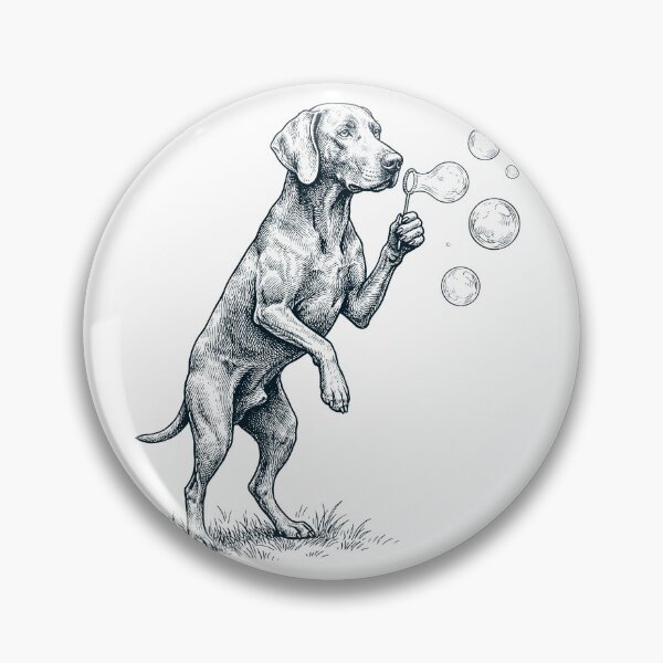 Item preview, Vintage Weimaraner Blowing Bubbles Dog Mom Dad Lover designed and sold by DoodleTortle.