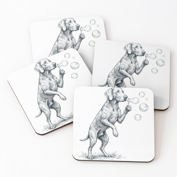 Item preview, Vintage Weimaraner Blowing Bubbles Dog Mom Dad Lover designed and sold by DoodleTortle.