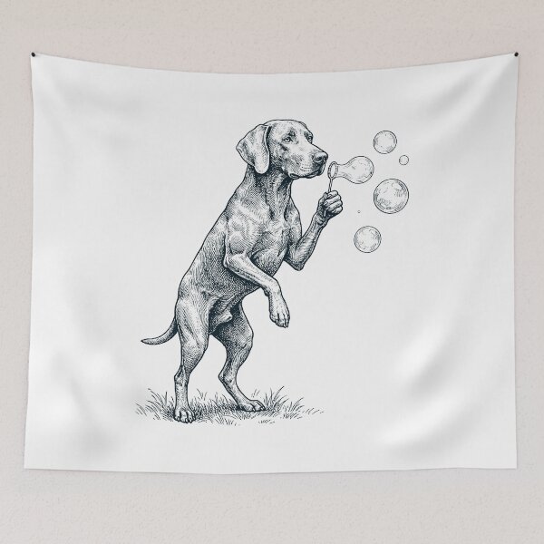 Item preview, Vintage Weimaraner Blowing Bubbles Dog Mom Dad Lover designed and sold by DoodleTortle.