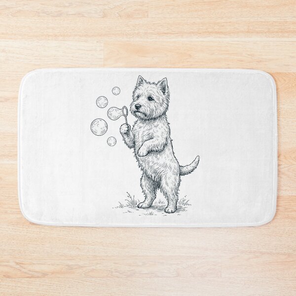 Item preview, Vintage West Highland White Terrier Blowing Bubbles Dog Mom Dad Lover designed and sold by DoodleTortle.