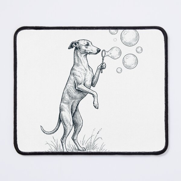 Item preview, Vintage Whippet Blowing Bubbles Dog Mom Dad Lover designed and sold by DoodleTortle.