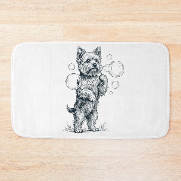 Item preview, Vintage Yorkshire Terrier Blowing Bubbles Dog Mom Dad Lover designed and sold by DoodleTortle.