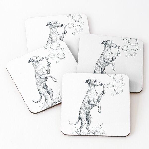 Item preview, Vintage Whippet Blowing Bubbles Dog Mom Dad Lover designed and sold by DoodleTortle.