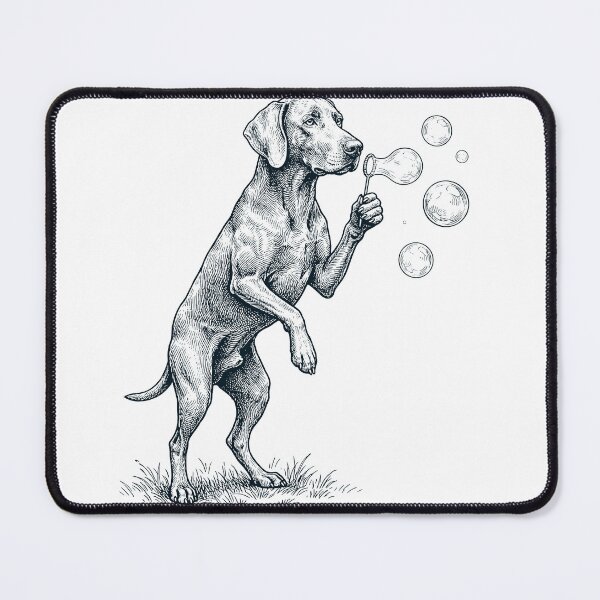 Item preview, Vintage Weimaraner Blowing Bubbles Dog Mom Dad Lover designed and sold by DoodleTortle.