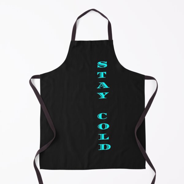 Item preview, STAY COLD – Vertical Black Minimalist Design with Turquoise Text designed and sold by IrynaLineArt.