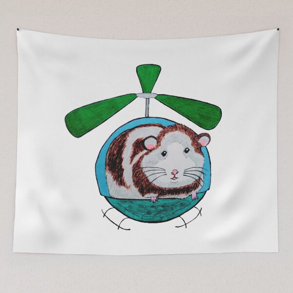 Item preview, Guinea Pig in a Helicopter designed and sold by RainbowOma.