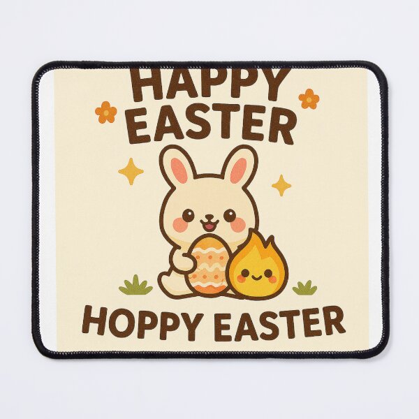 Item preview, Hoppy Easter – Cute Kawaii Bunny & Easter Egg Design designed and sold by inkstablestudio.
