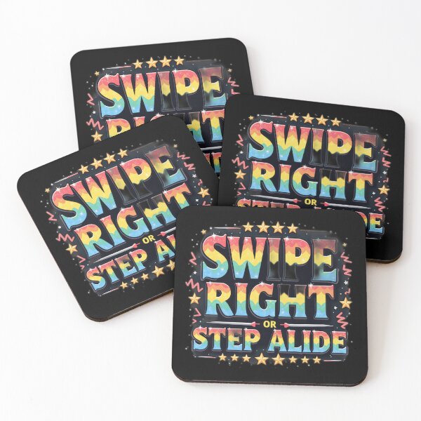 Item preview, Swipe Right for Pride: Bold Rainbow Queer Statement designed and sold by InkDazzle.