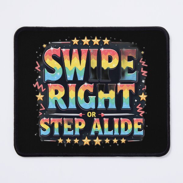 Item preview, Swipe Right for Pride: Bold Rainbow Queer Statement designed and sold by InkDazzle.