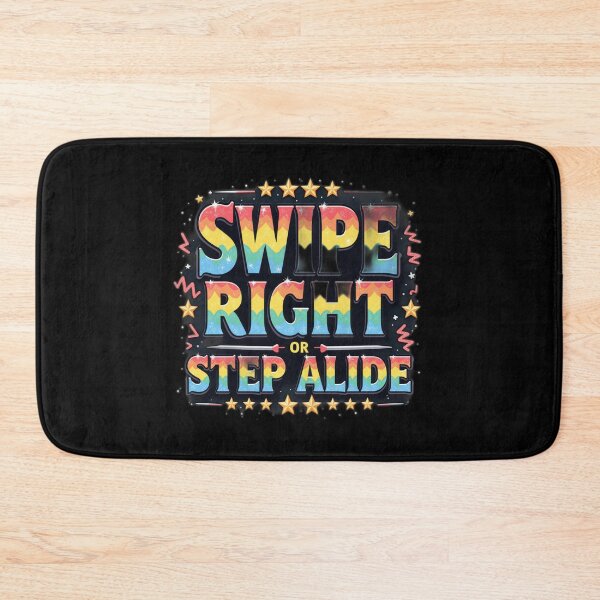 Item preview, Swipe Right for Pride: Bold Rainbow Queer Statement designed and sold by InkDazzle.