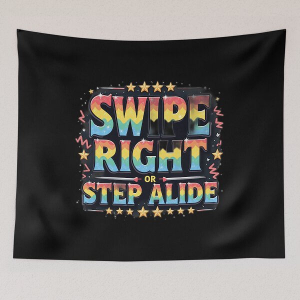 Item preview, Swipe Right for Pride: Bold Rainbow Queer Statement designed and sold by InkDazzle.