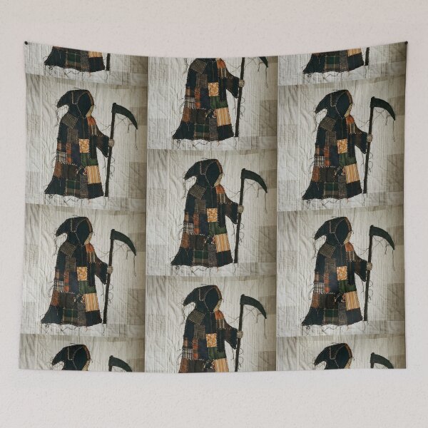 Item preview, Cute Patchwork Grim Reaper designed and sold by TackyTime.