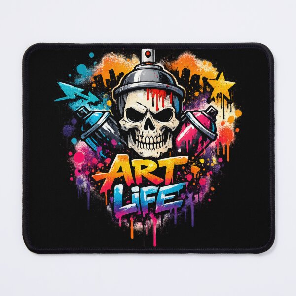 Item preview, Graffiti Skull Art Life - Colorful Streetwear Design designed and sold by HubiUrbanStudio.