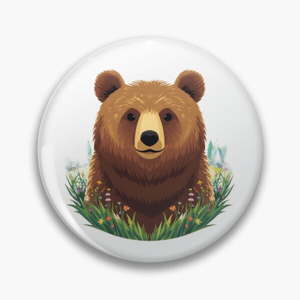Item preview, A Bear in between jungle flower plants designed and sold by MagicMaker1984.