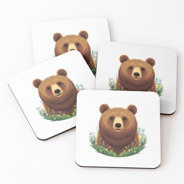 Item preview, A Bear in between jungle flower plants designed and sold by MagicMaker1984.