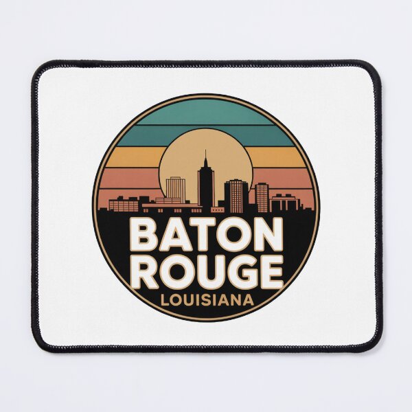 Item preview, Baton Rouge Louisiana: Retro Skyline Sticker designed and sold by CircinusStore.