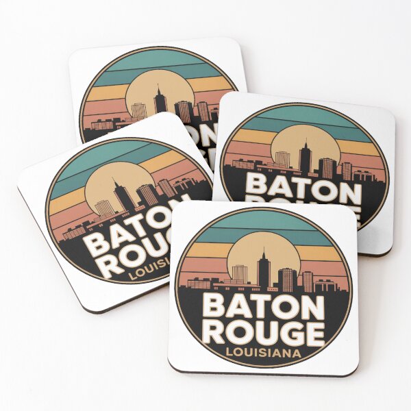 Item preview, Baton Rouge Louisiana: Retro Skyline Sticker designed and sold by CircinusStore.