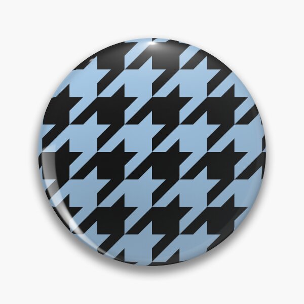 Item preview, Black And Baby Blue Houndstooth Pattern designed and sold by pattern-archive.