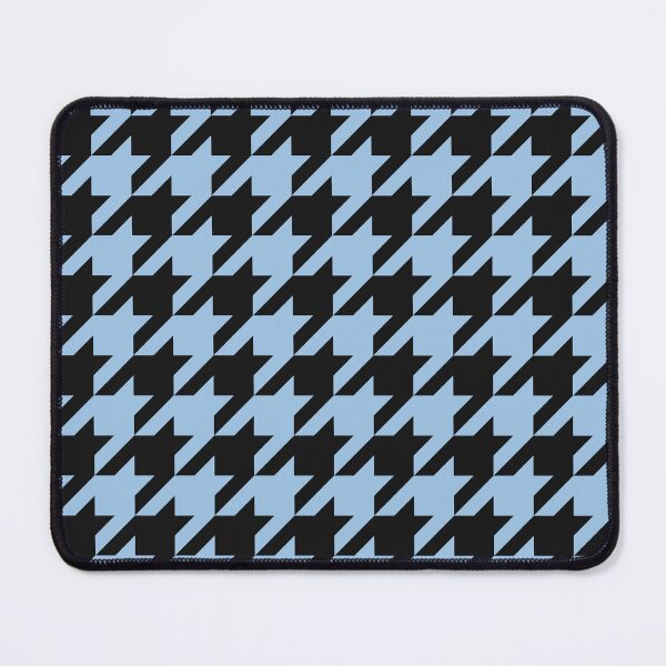 Item preview, Black And Baby Blue Houndstooth Pattern designed and sold by pattern-archive.