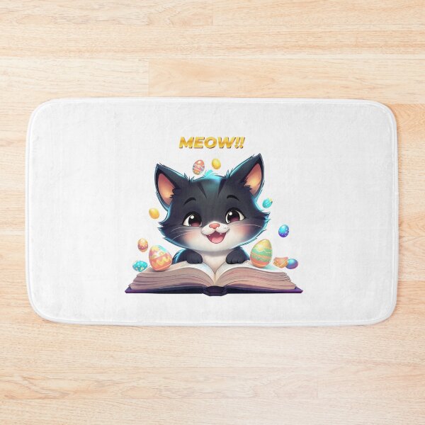 Item preview, Cute Easter Kitten Reading Book  Kawaii Spring Sticker Design designed and sold by digitalvibe4u.