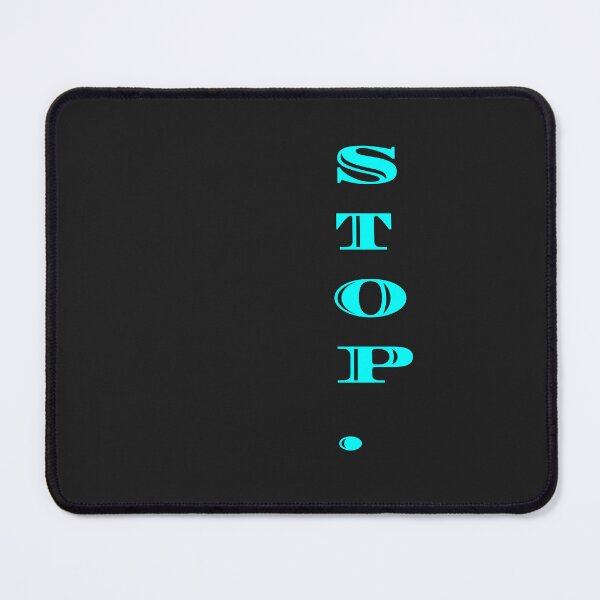Item preview, STOP. – Black Minimalist Design with Turquoise Accent designed and sold by IrynaLineArt.