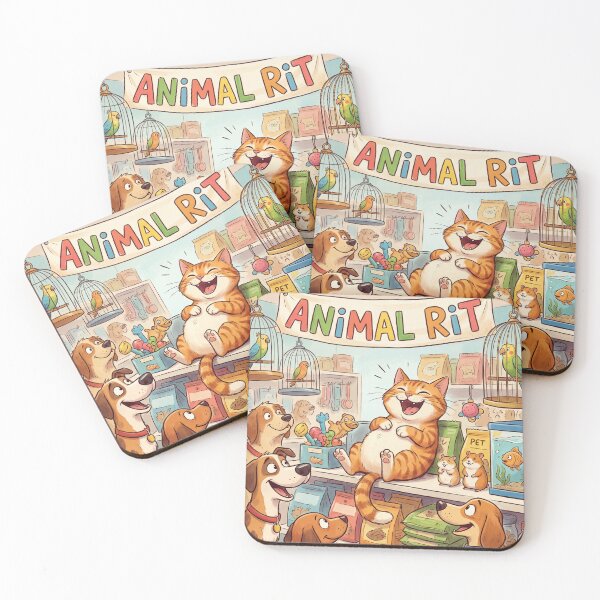 Item preview, Animal Rit Laughing Cat in a Pet Shop – Funny pun “Animal Rit” humorous animal design designed and sold by WordPlayStudio.