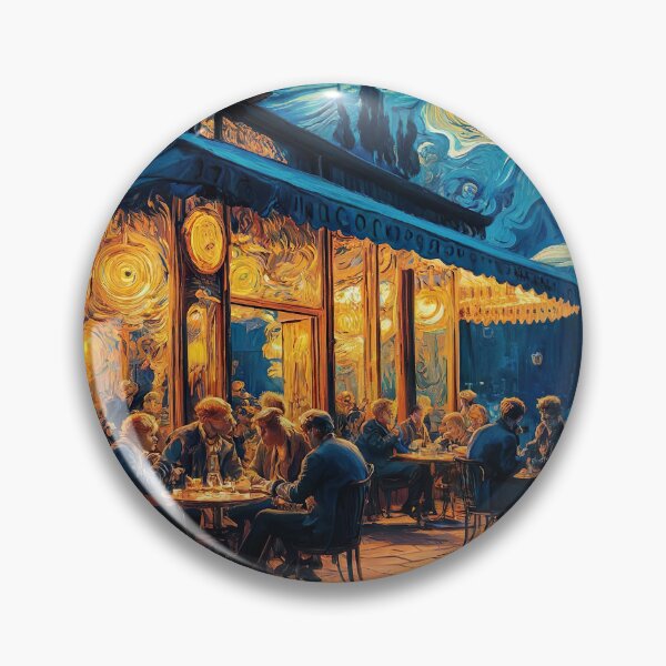 Item preview, Van Gogh Night Café Inspired Art – Starry Café Impressionist Wall Print designed and sold by Tamas Das.