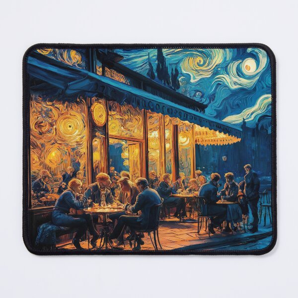 Item preview, Van Gogh Night Café Inspired Art – Starry Café Impressionist Wall Print designed and sold by Tamas Das.