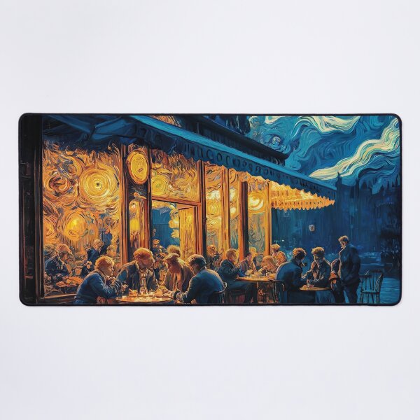 Item preview, Van Gogh Night Café Inspired Art – Starry Café Impressionist Wall Print designed and sold by Tamas Das.