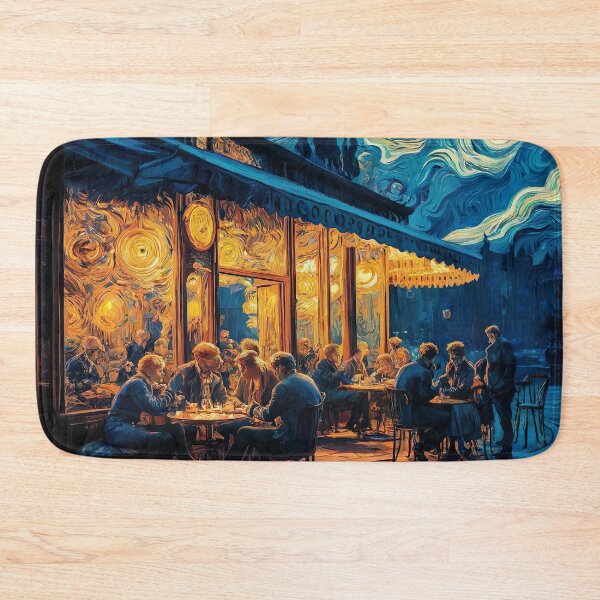 Item preview, Van Gogh Night Café Inspired Art – Starry Café Impressionist Wall Print designed and sold by Tamas Das.