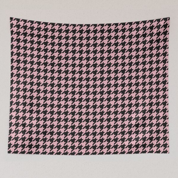 Item preview, Black And Blush Houndstooth Pattern designed and sold by pattern-archive.