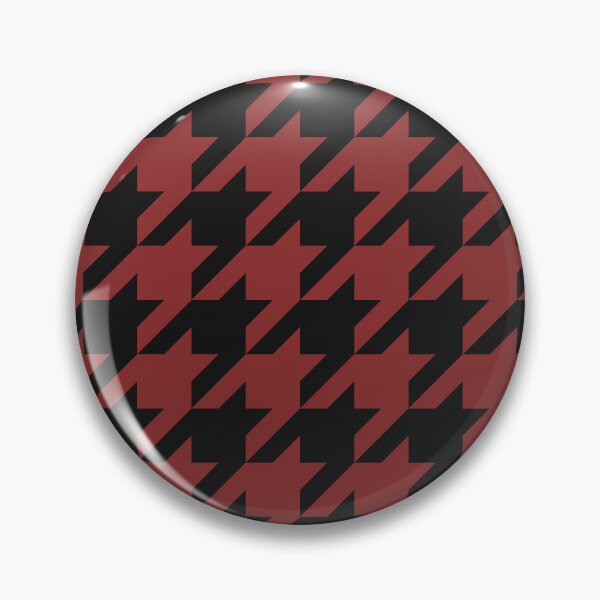 Item preview, Black And Brick Red Houndstooth Pattern designed and sold by pattern-archive.