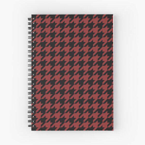Item preview, Black And Brick Red Houndstooth Pattern designed and sold by pattern-archive.
