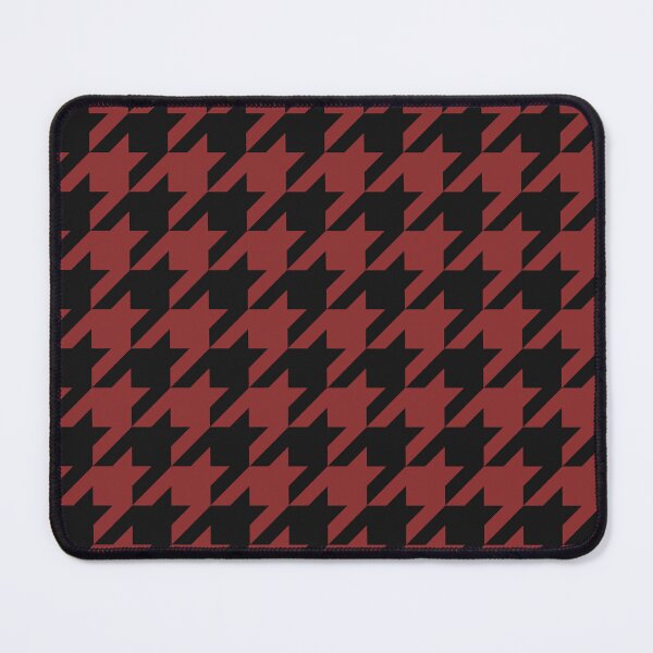 Item preview, Black And Brick Red Houndstooth Pattern designed and sold by pattern-archive.